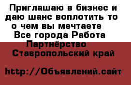 Приглашаю в бизнес и даю шанс воплотить то, о чем вы мечтаете!  - Все города Работа » Партнёрство   . Ставропольский край